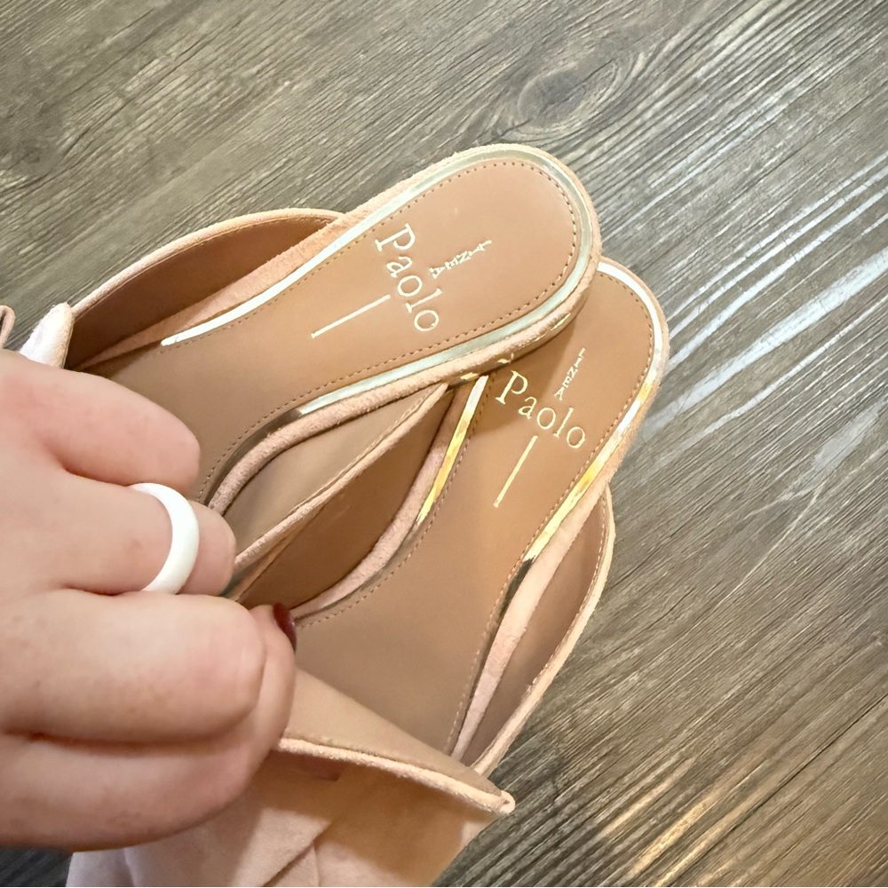 Linea Paolo Anya Bow Mule in Light Pink Womens Size 5 1/2 - Picture 3 of 8